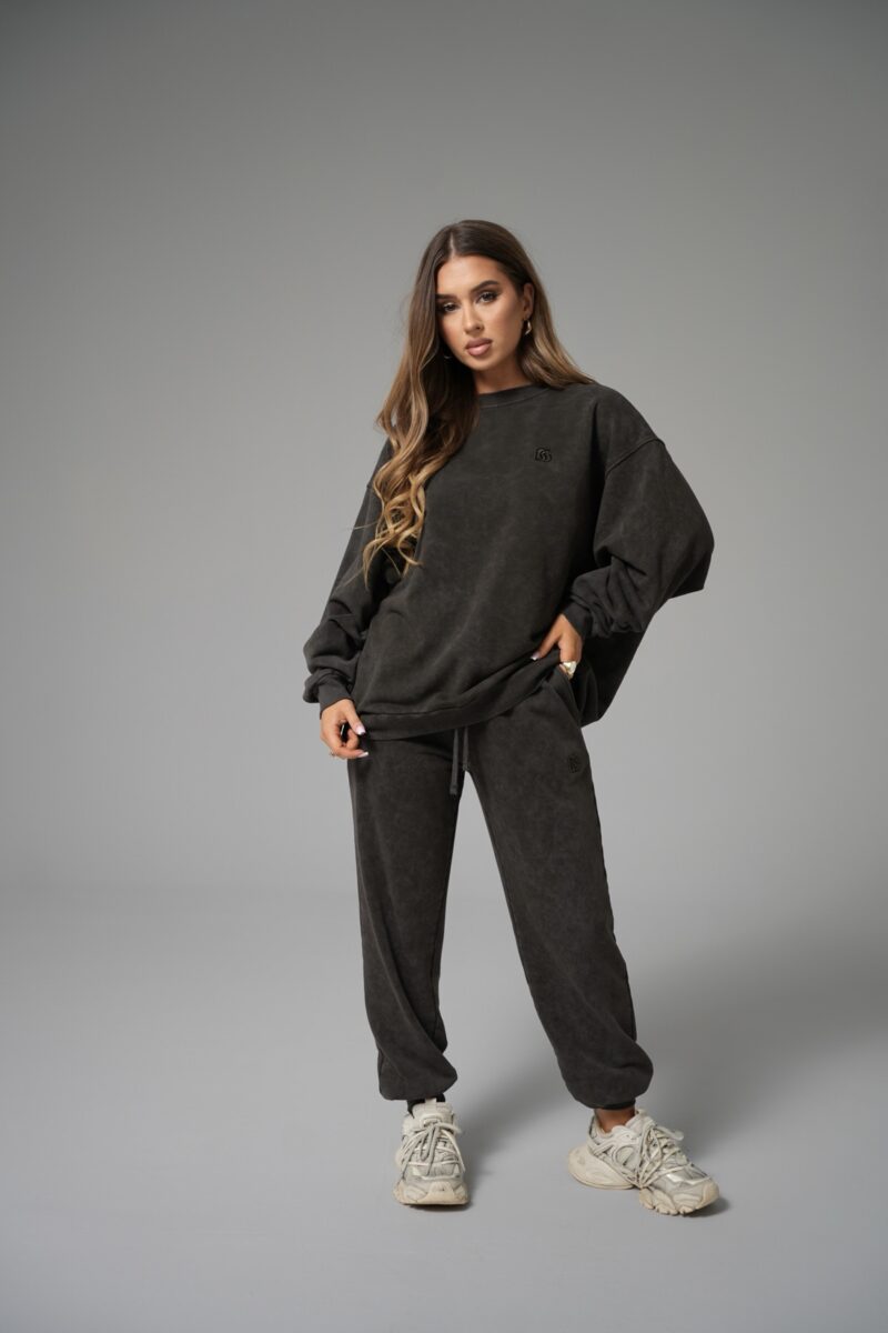 Bluza damska oversize bez kaptura BG HAILEY – gorzka czekolada