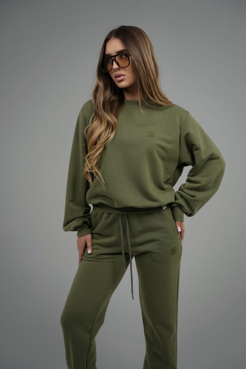 Bluza damska bez kaptura BG CORE – oliwka