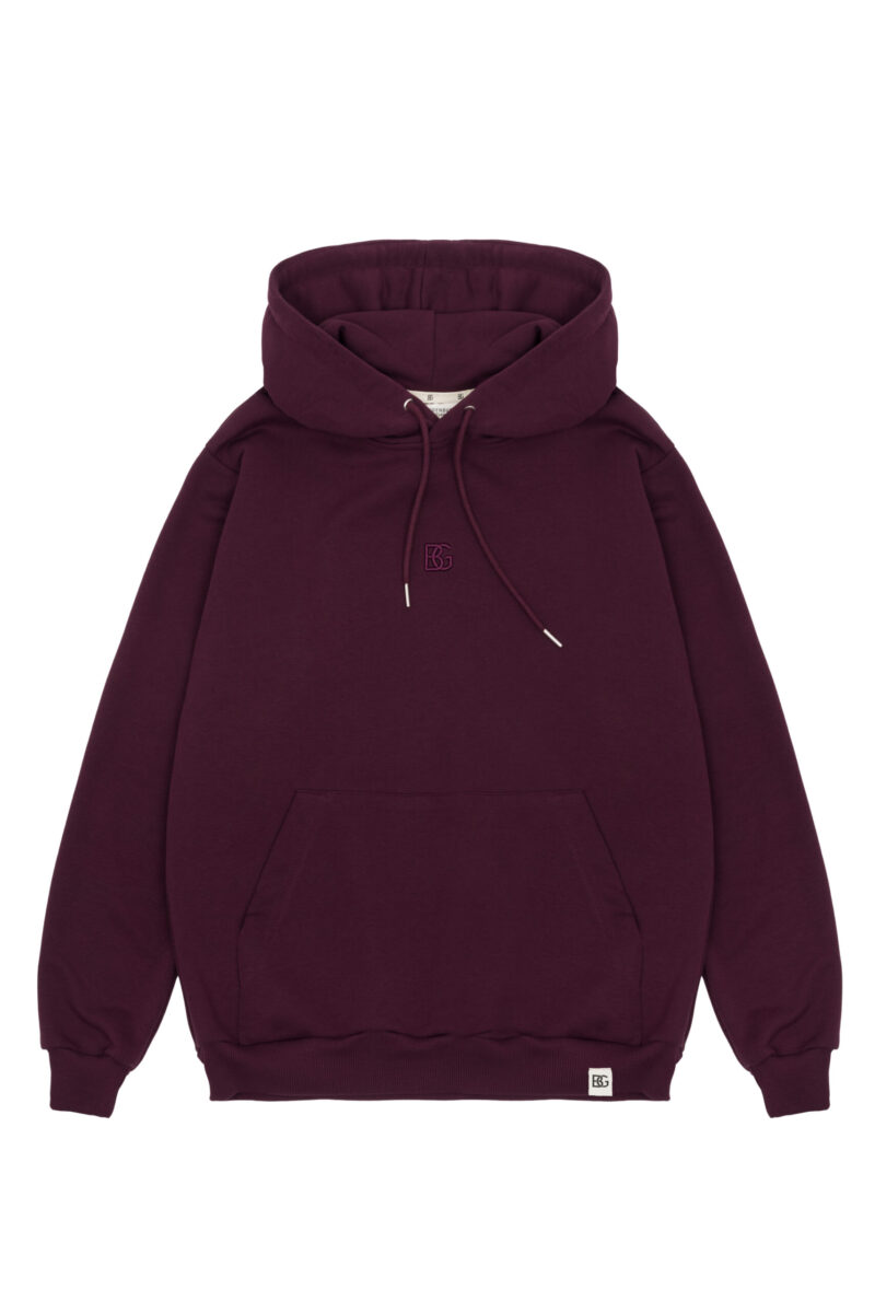Bluza męska z kapturem BG LAYER – bordo