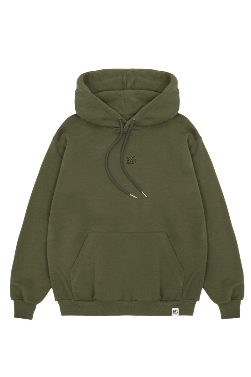 Bluza męska z kapturem BG LAYER – oliwka