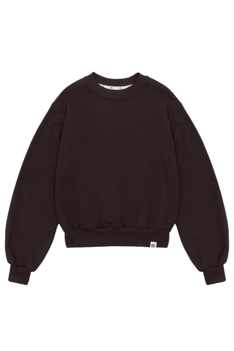 Bluza damska bez kaptura BG CORE – gorzka czekolada