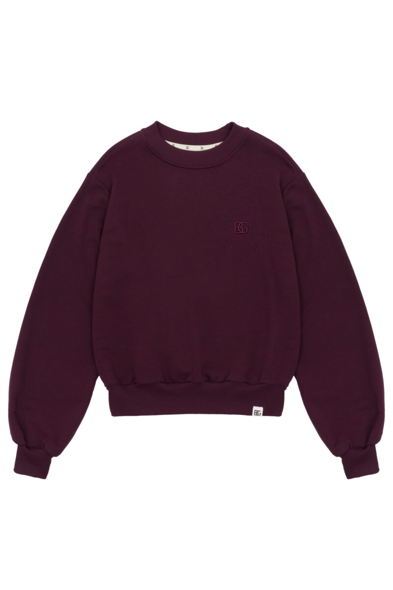 Bluza damska bez kaptura BG CORE – bordo