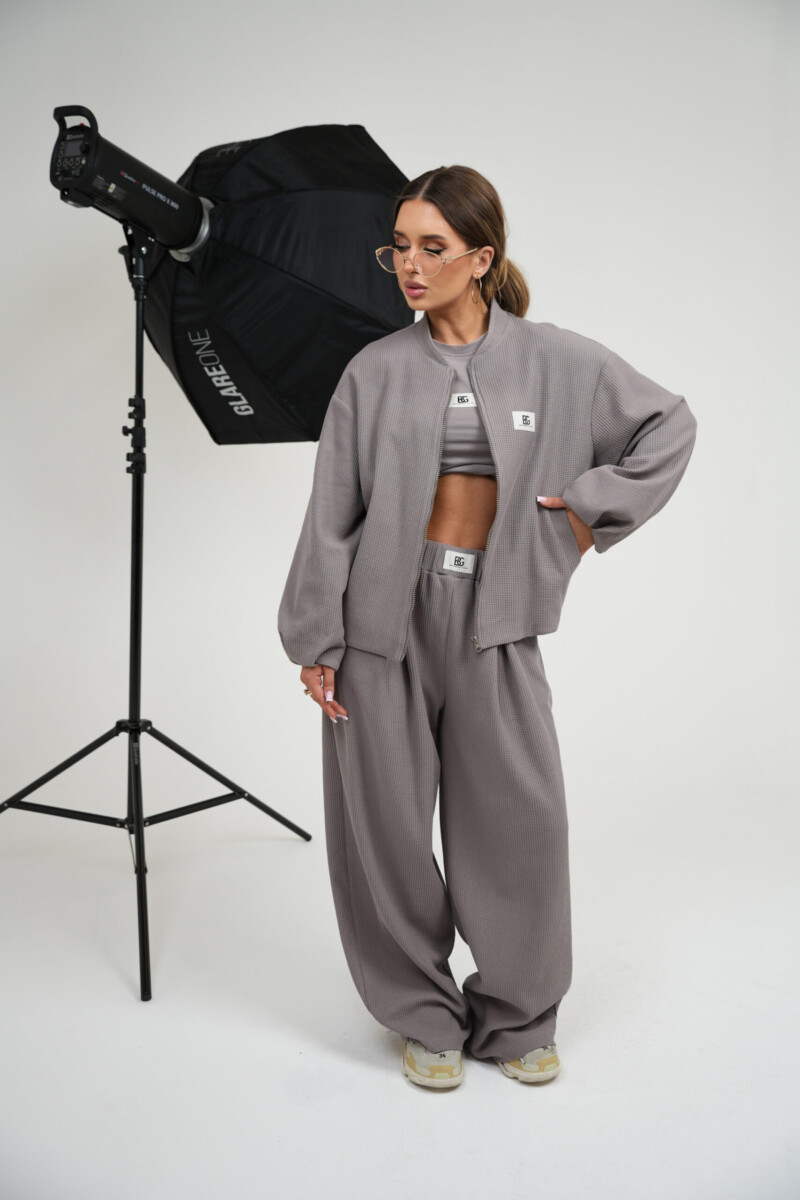 Bluza damska oversize bomber BG SHAPE – fango
