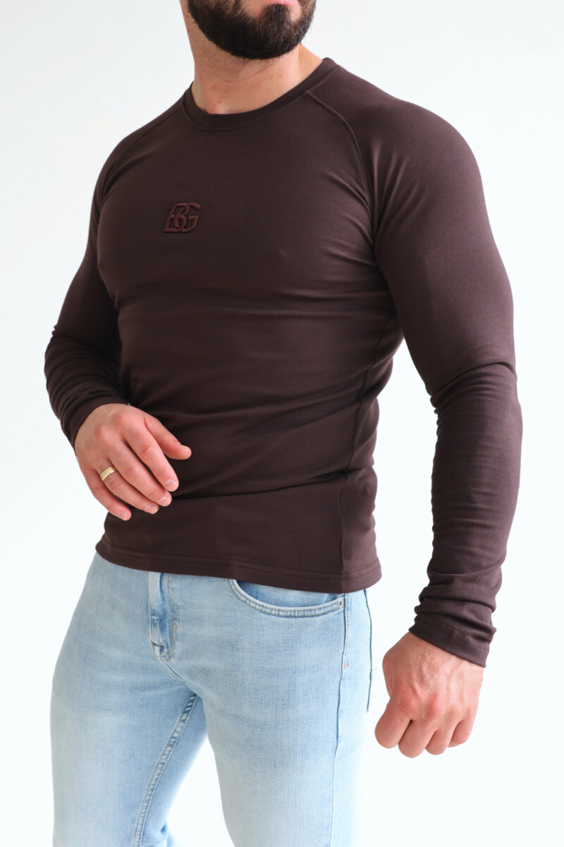 T-SHIRT LONGSLEEVE MĘSKI BG TRUST | GORZKA CZEKOLADA