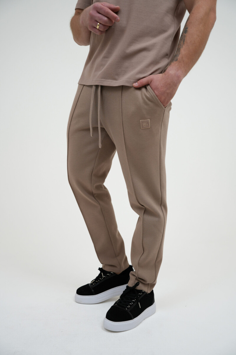 Spodnie bawełniane męskie BG CONTOUR – beż